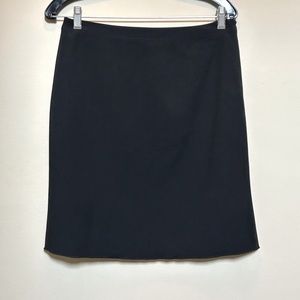NWT - Elie Tahari - Black Wool-Blend A-Line Skirt - 10P